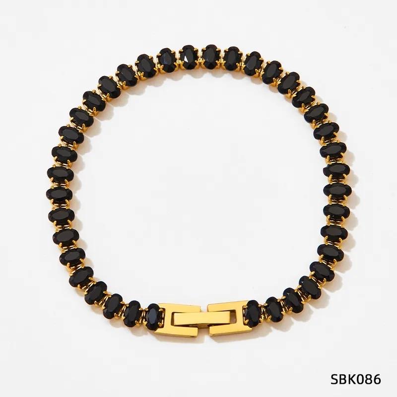 Almond clip bracelet- Stainless steel tennis bracelet