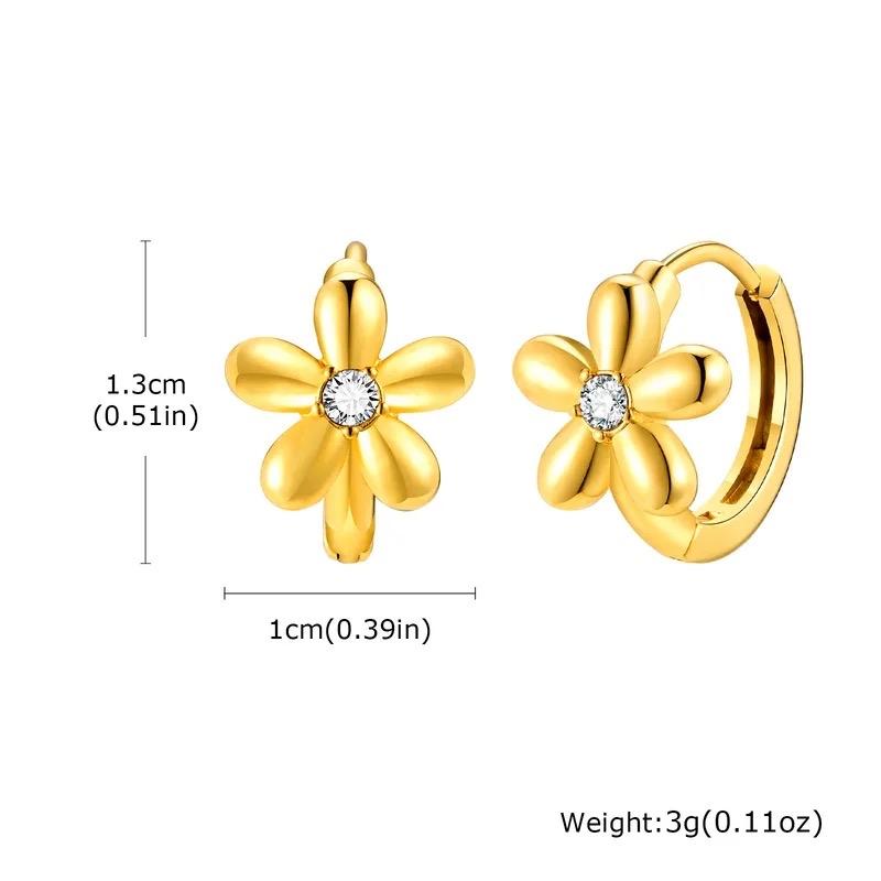 Huggies - Stainless steel daily wear zirconia Hugged earrings