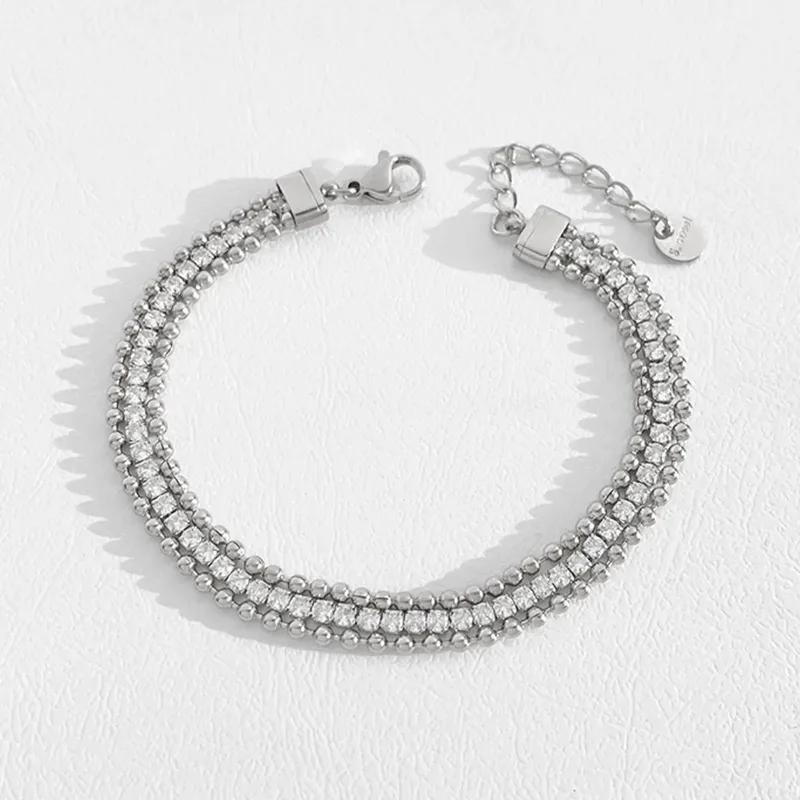 Bala bracelet - Stainless steel tennis beaded bracelet