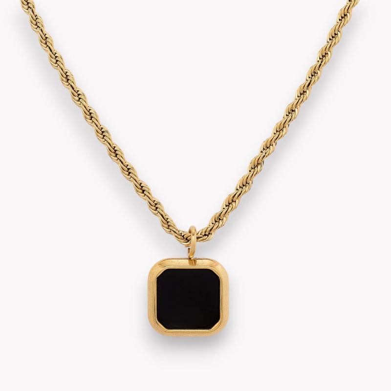 Opium Necklace -18K Gold Plated Stainless Steel Necklace, Suitable For Daily Wear