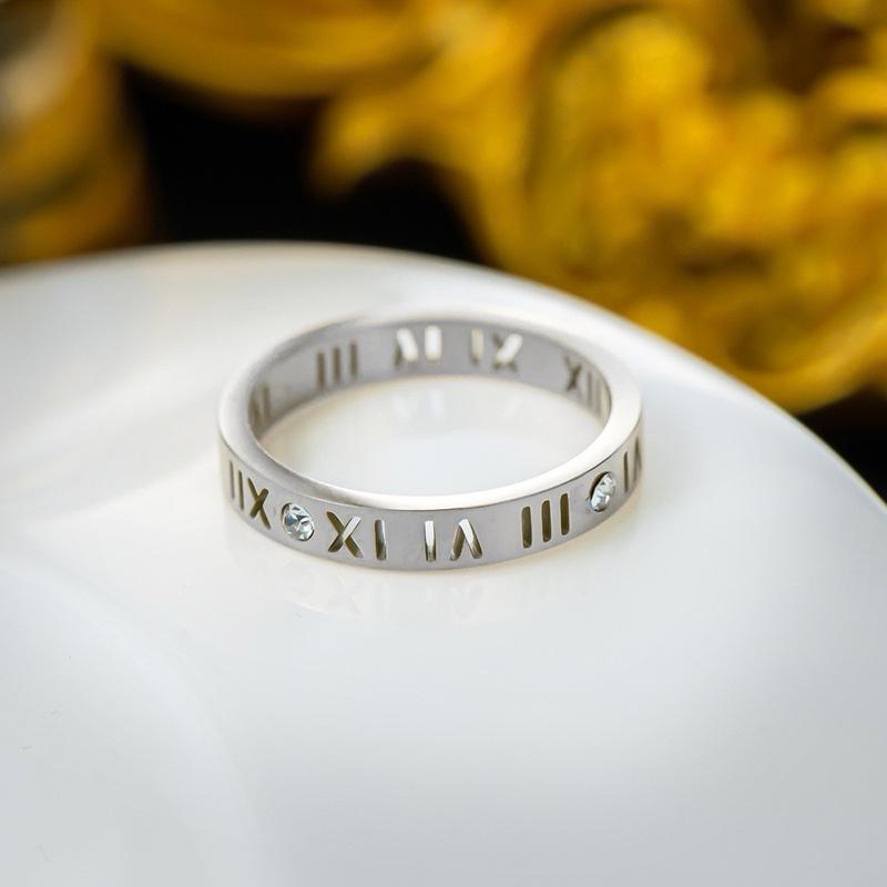 Numeral Ring Bangle - 18K Gold Plated Stainless Steel Bangle and Ring in Gold and Silver for Women