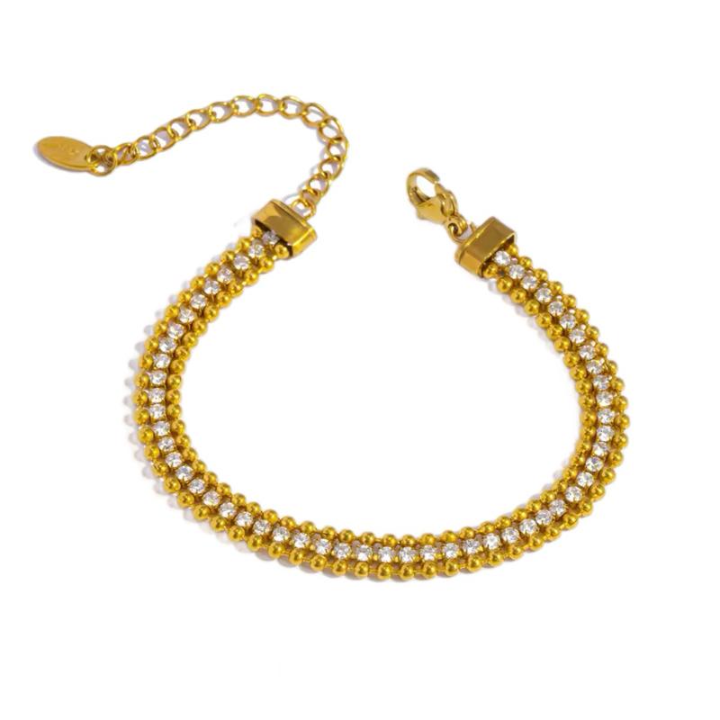 Bala bracelet - Stainless steel tennis beaded bracelet