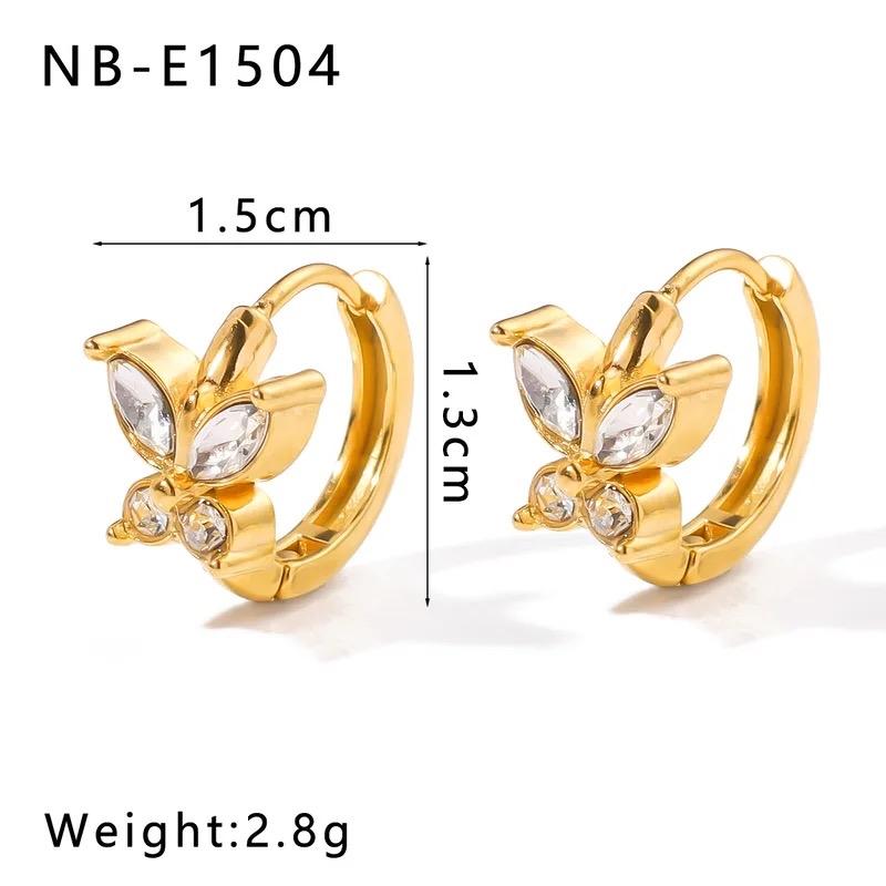 Huggies - Stainless steel daily wear zirconia Hugged earrings