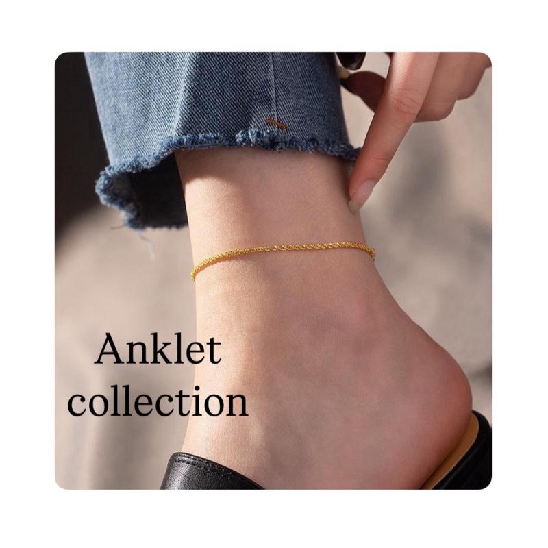 Anklets - various Stainless steel anklets with chain extenders