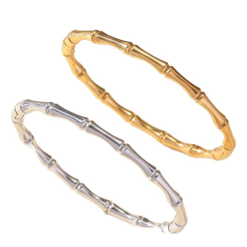 Bamboo Bangle - Stainless Steel and Waterproof bangle for Medium Wrist