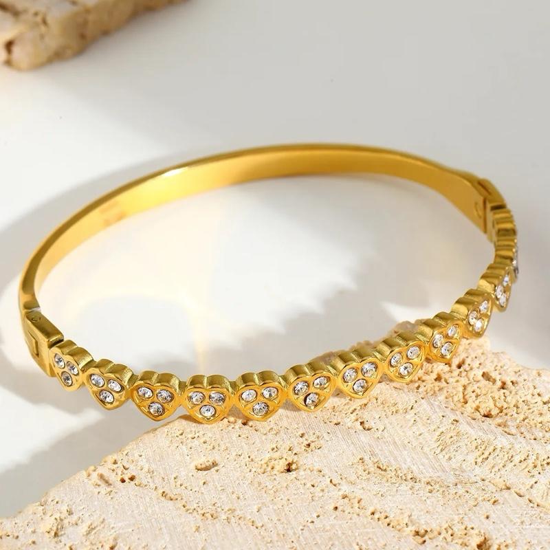 Vera Bangles - Stainless Steel Daily Wear Bangle with Sparkling Detailing for Everyday Wear