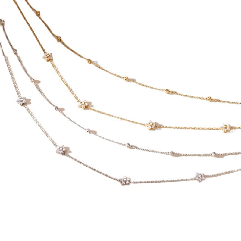 Blossom set - Stainless steel Bracelet and Necklace