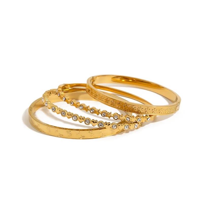 Vera Bangles - Stainless Steel Daily Wear Bangle with Sparkling Detailing for Everyday Wear
