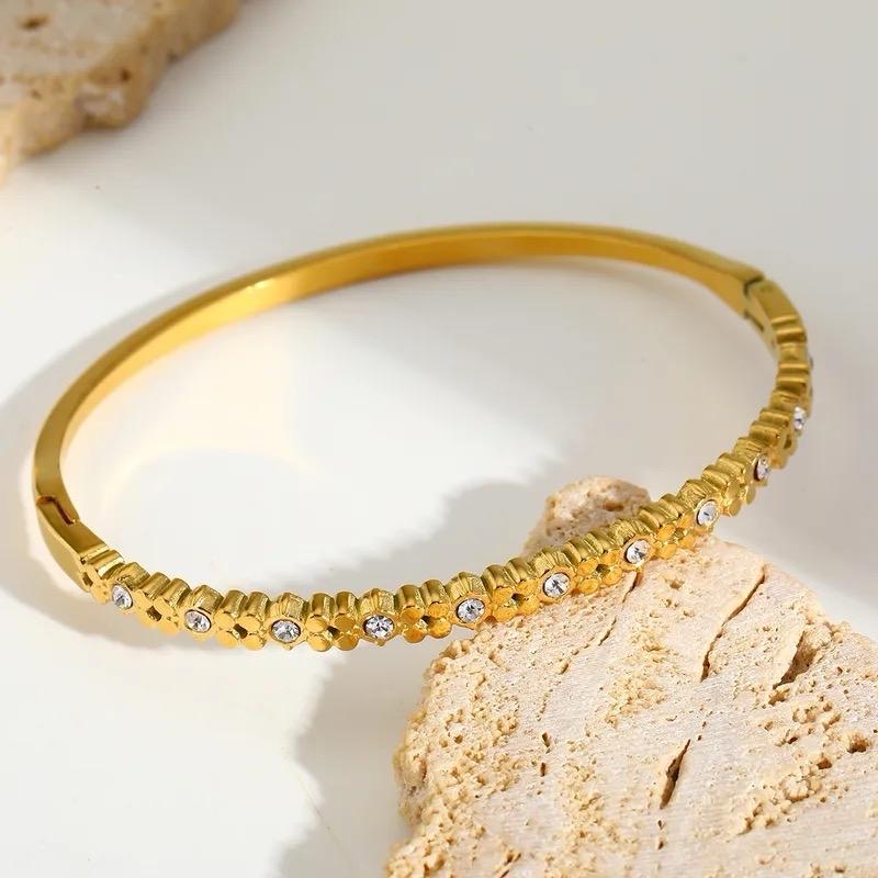 Vera Bangles - Stainless Steel Daily Wear Bangle with Sparkling Detailing for Everyday Wear
