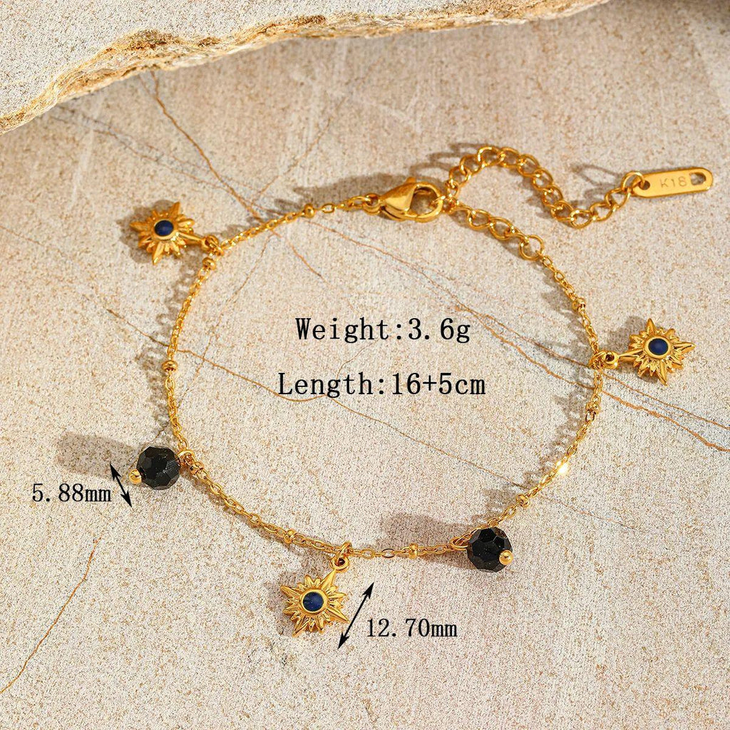 Star Bracelet- Stainless Steel 18K Gold Plated beaded Chain Bracelets