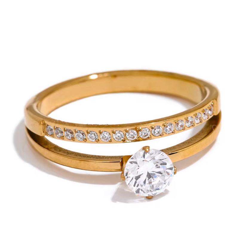 Tara Ring & Bangle - 2 in 1 band Stainless Steel Ring and Bangle