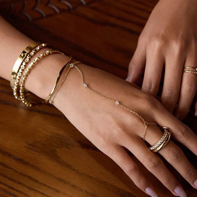 Vera Bangles - Stainless Steel Daily Wear Bangle with Sparkling Detailing for Everyday Wear