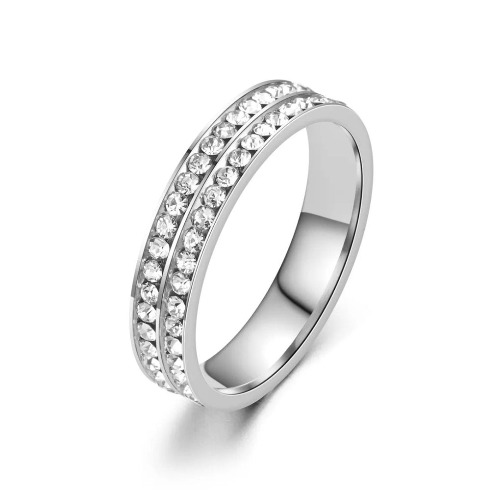 Casual Elegant Geometric Steel 18K Gold Plated Rhinestones Bangle In Bulk