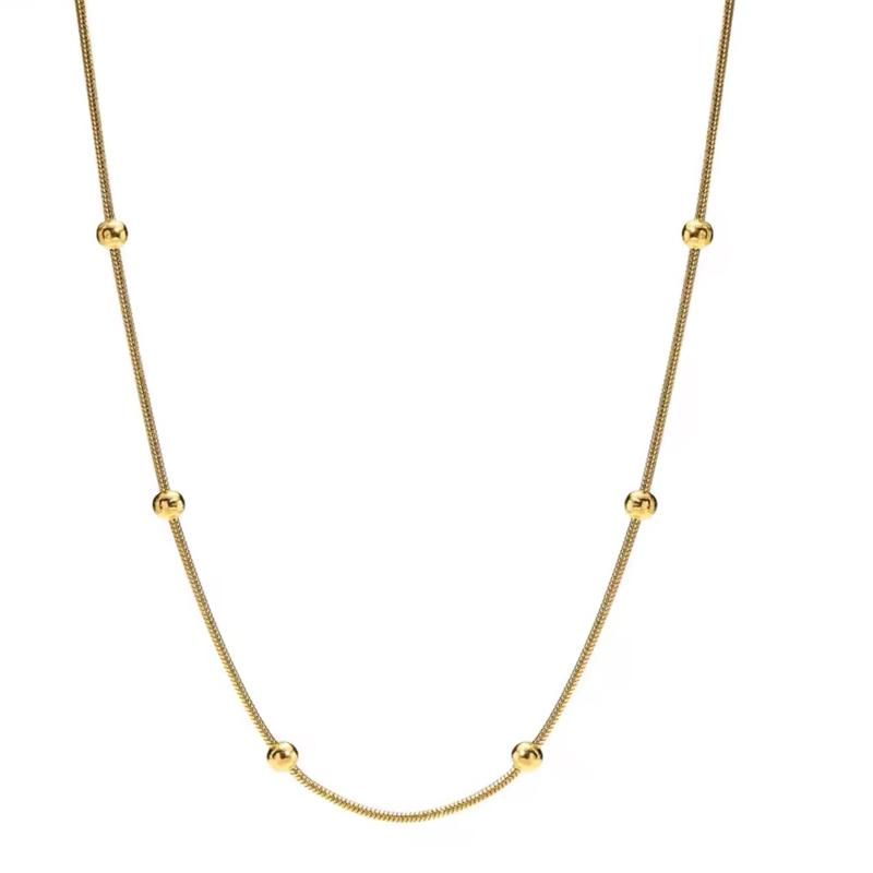 Beaded chains - Stainless steel Gold an silver plain chains