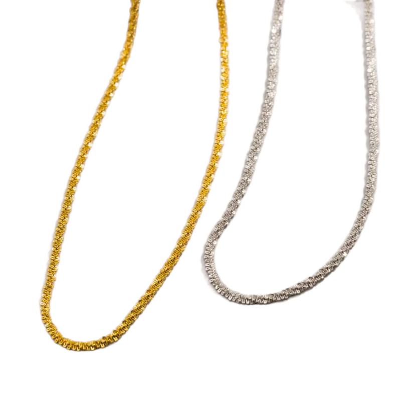 Sparkle chain - Stainless steel sparkle chain in gold & Silver