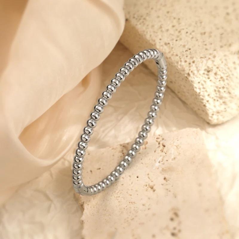 Beaded Bangles - Stainless Steel Gold Plating Bangle