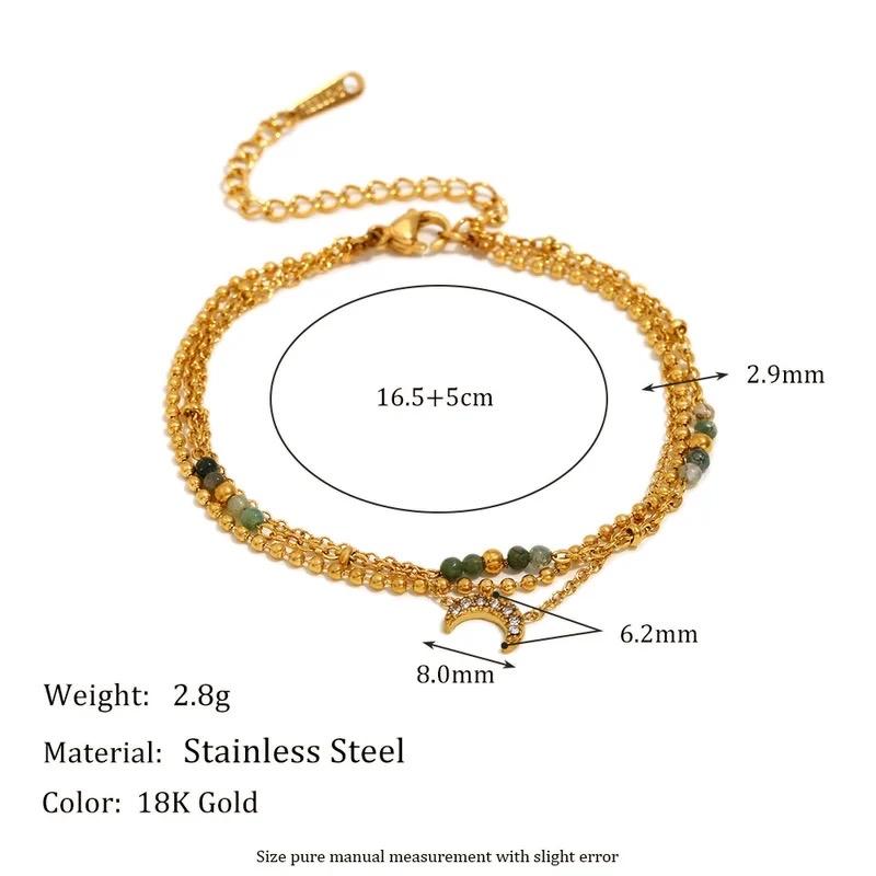 Moonstone bracelet - Stainless steel everyday bracelet