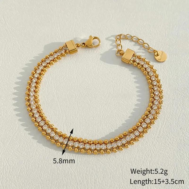 Bala bracelet - Stainless steel tennis beaded bracelet