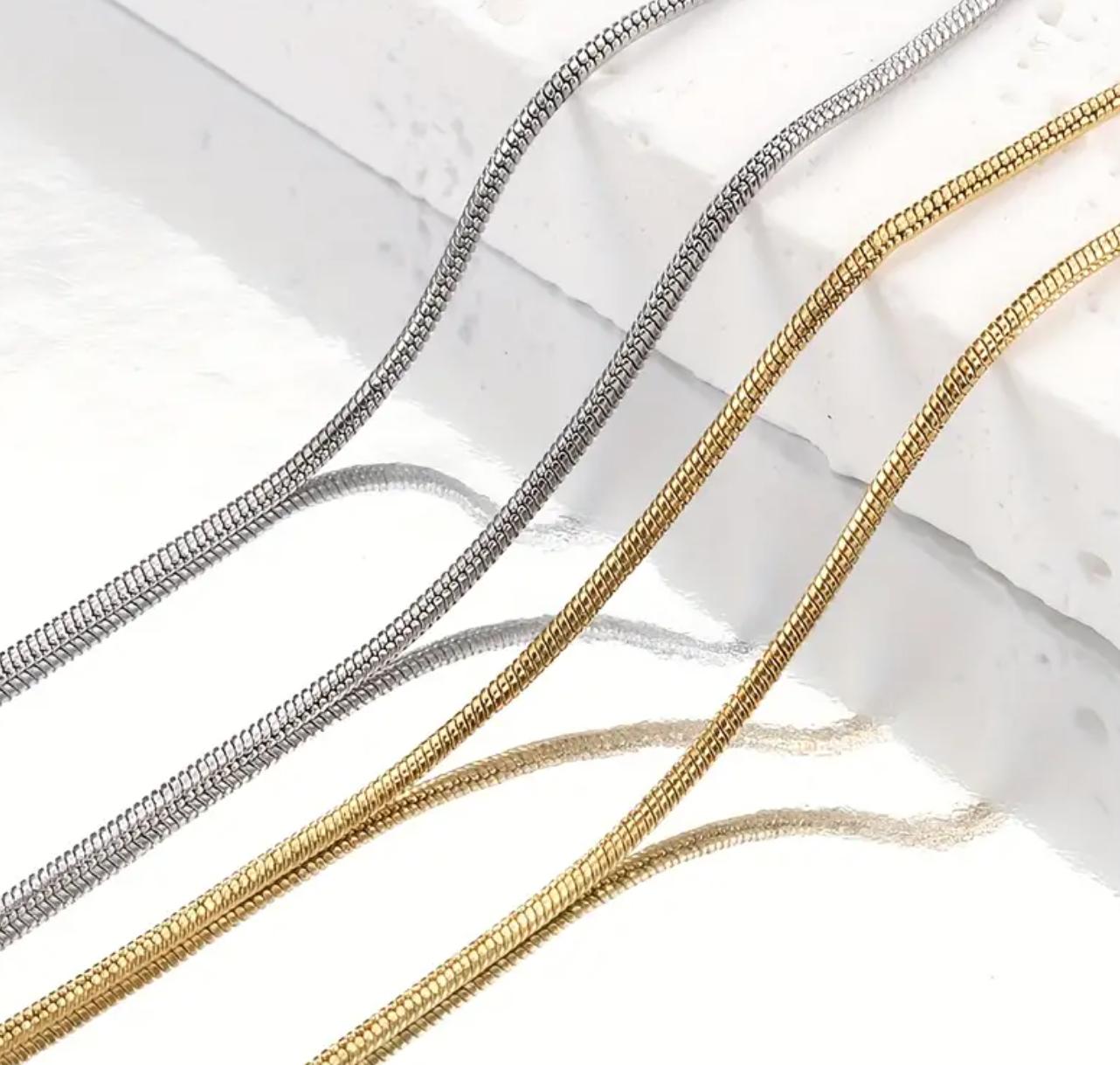 Plain Chain -mStainless Steel Necklace, jewelry Accessories For Men And Women