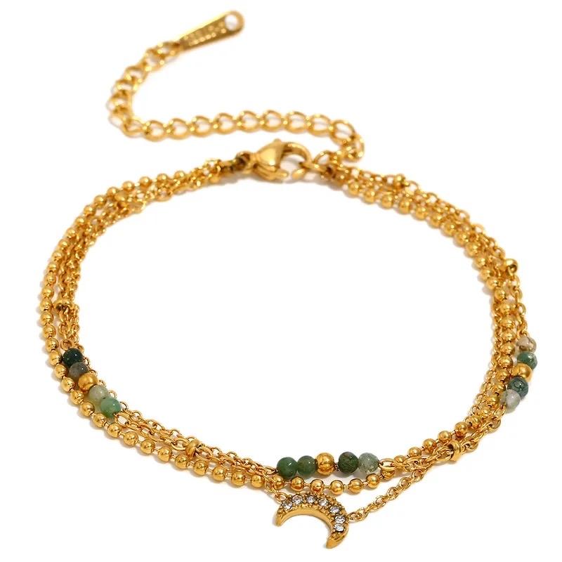 Moonstone bracelet - Stainless steel everyday bracelet