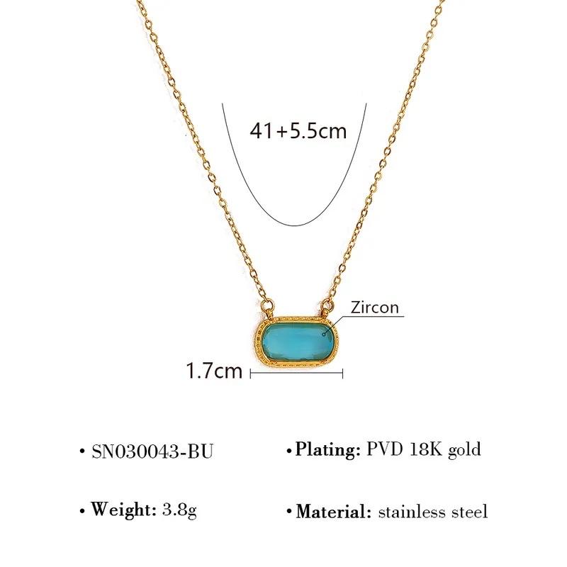 Aqua Set - Stainless steel necklace set