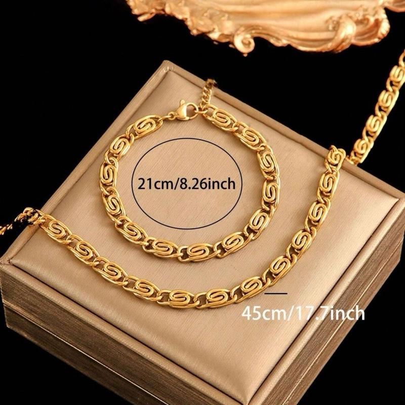 puzzle Necklace set - Stainless Steel Necklace bracelet