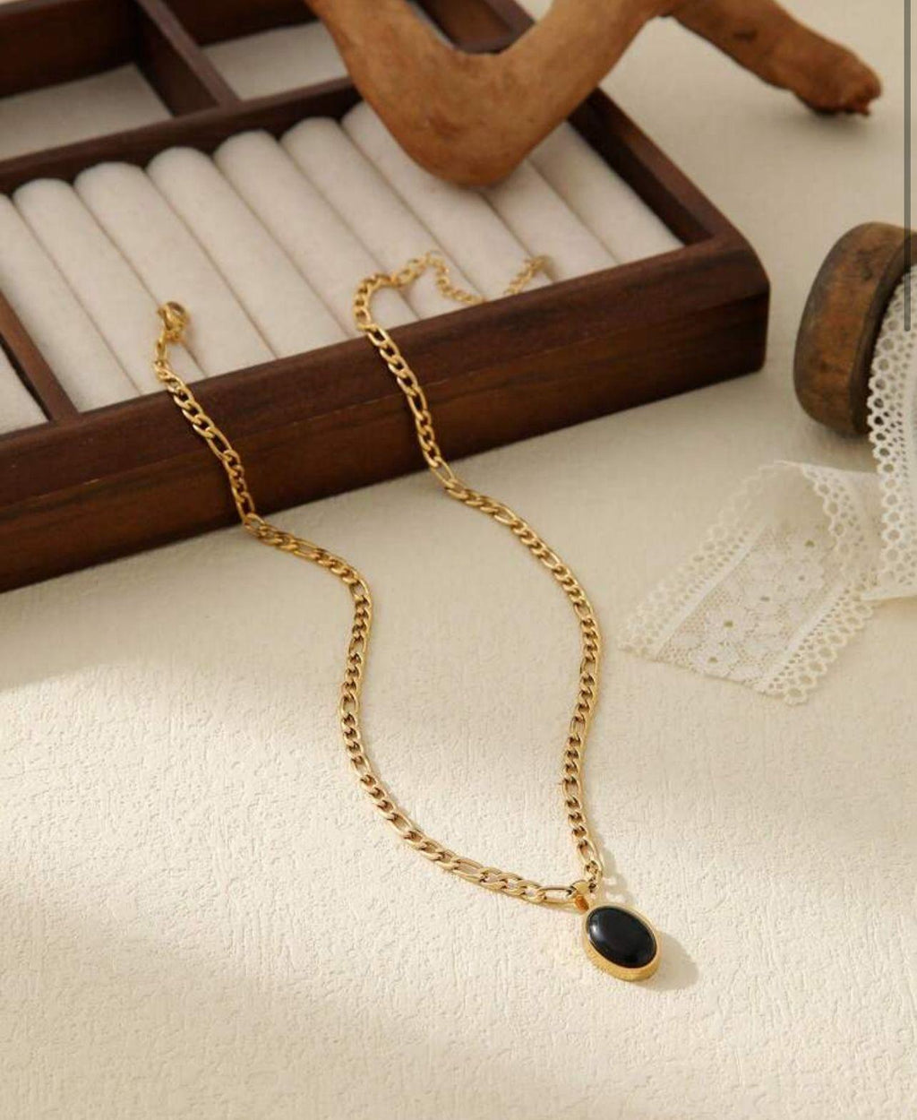 oval Pendant Necklace in Stainless Steel Perfect Gift For Girlfriend