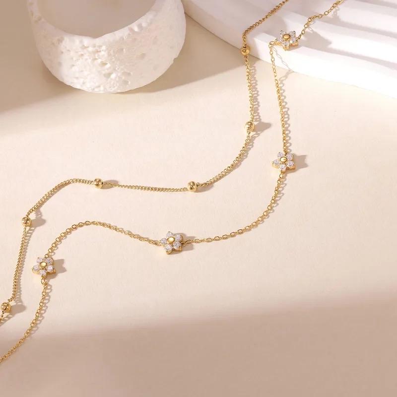 Blossom set - Stainless steel Bracelet and Necklace