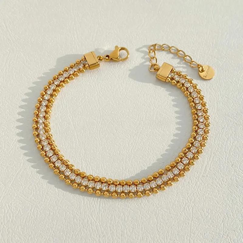 Bala bracelet - Stainless steel tennis beaded bracelet