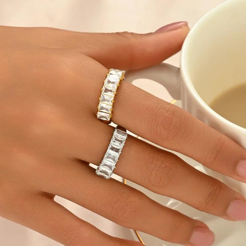 Glow Ring - 18k Gold plated Stainless Steel Waterproof Non Tarnish Rings