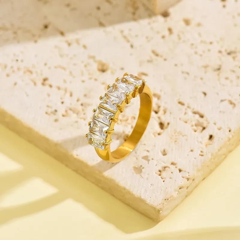 Glow Ring - 18k Gold plated Stainless Steel Waterproof Non Tarnish Rings