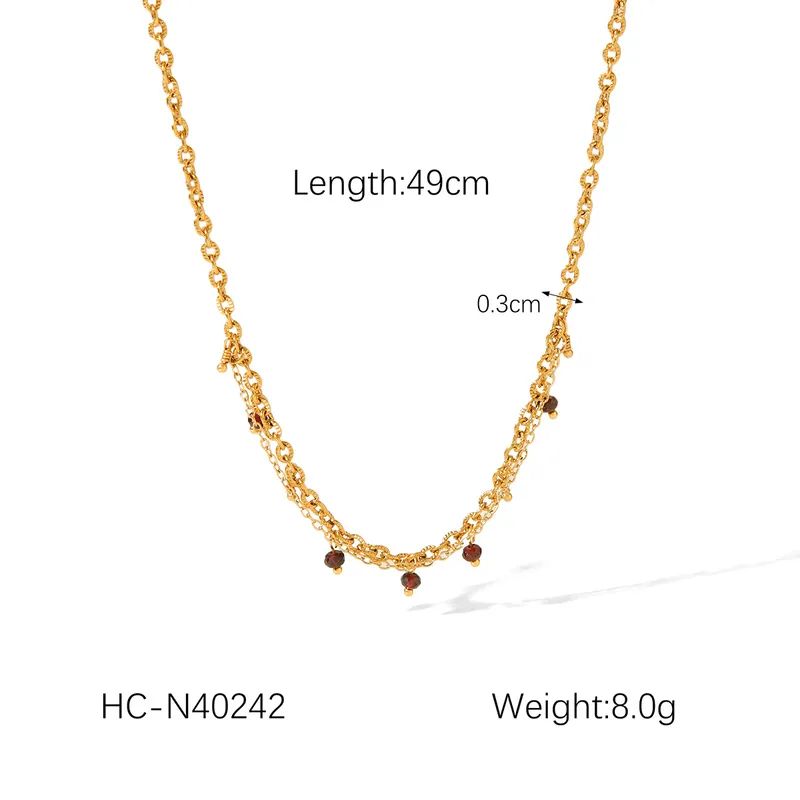 Scarlet Necklace - Stainless Steel Plated 18K Claw Pendant Necklace