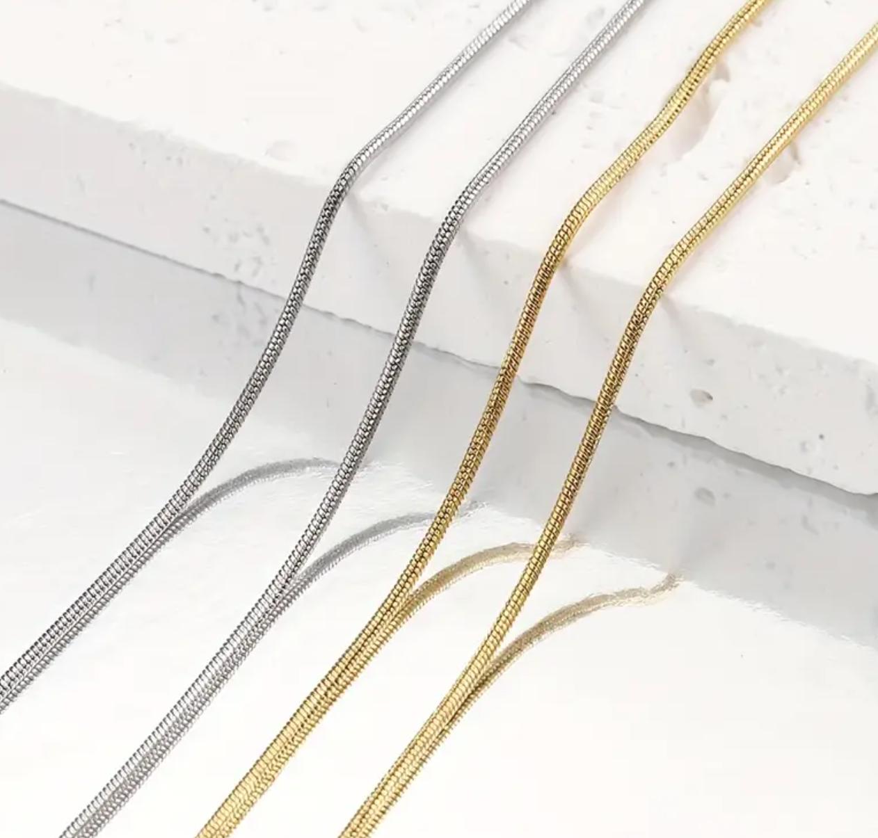 Plain Chain -mStainless Steel Necklace, jewelry Accessories For Men And Women