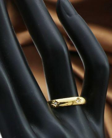 Star band ring - Stainless steel band ring