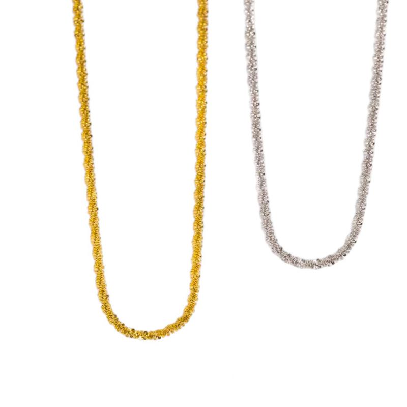 Sparkle chain - Stainless steel sparkle chain in gold & Silver
