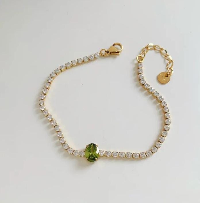 Olivia Tennis Bracelet Stainless steel Lucky Chain Bracelet