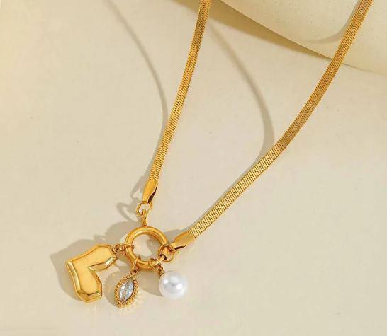 Your Charm Necklaces - Stainless steel Removeable Charms on plain Chain