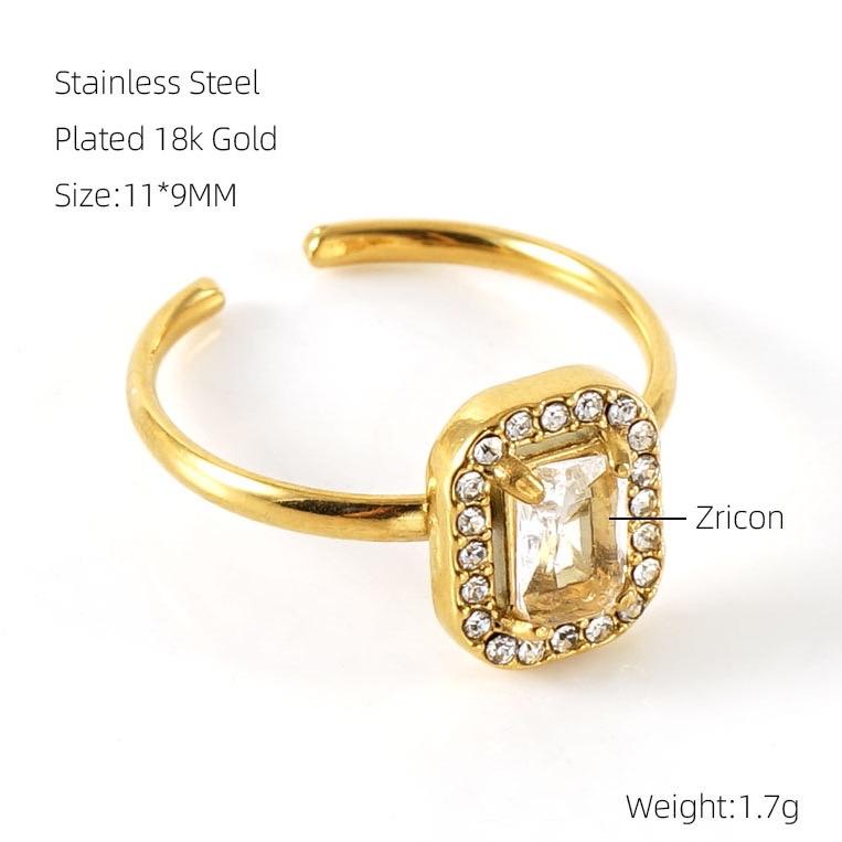 Sienna Set - Stainless Steel Necklace, Ring, and Stud Set for Women