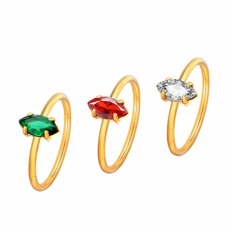 Dainty Marquis Ring - Stainless Steel Zircon Plating Rings