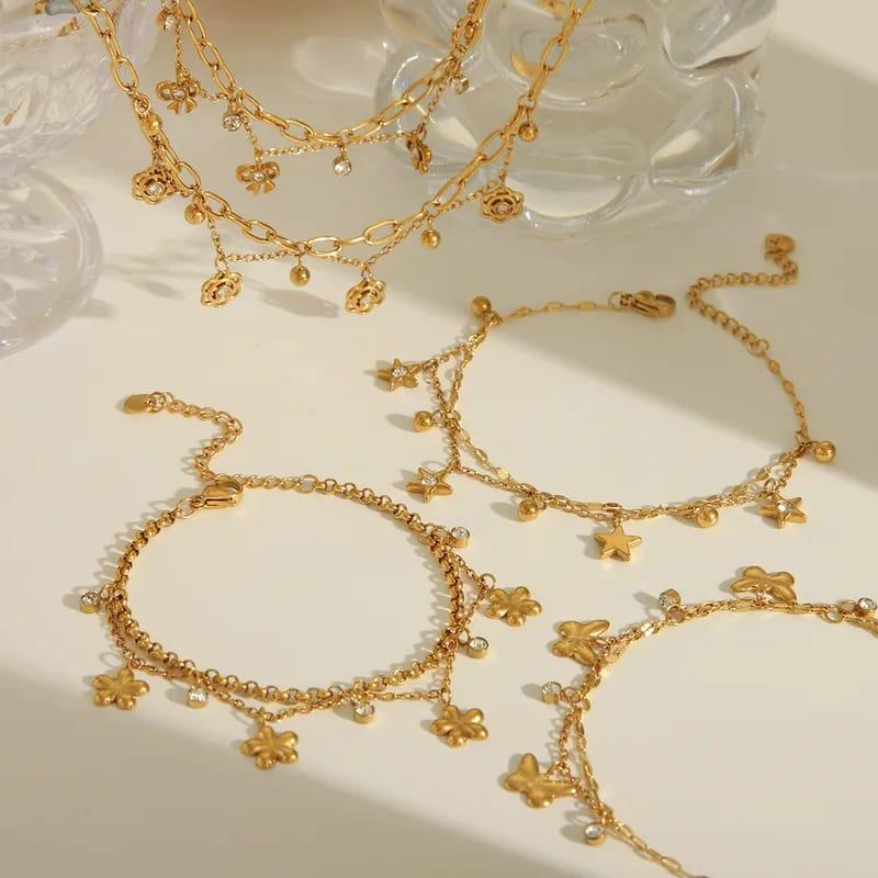 Charlie bracelets- stainless steel charm bracelet for smaller to wider wrist