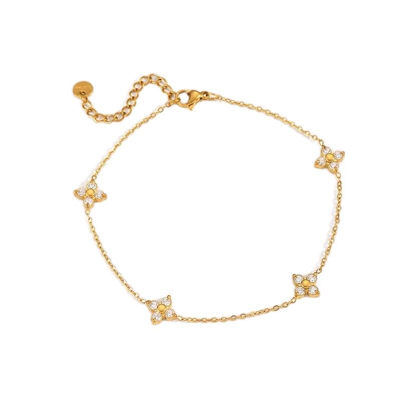 Flora Set - Stainless steel flora necklace and bracelet. Tarnish resistant