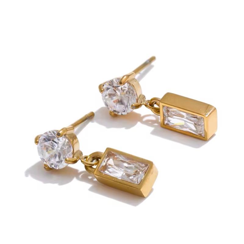 Evelyn Studs - Stainless Steel Daily wear dangly Studs