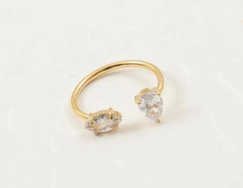 Ti amo Ring-  18K Gold Zirconia Stone Stainless steel Ring