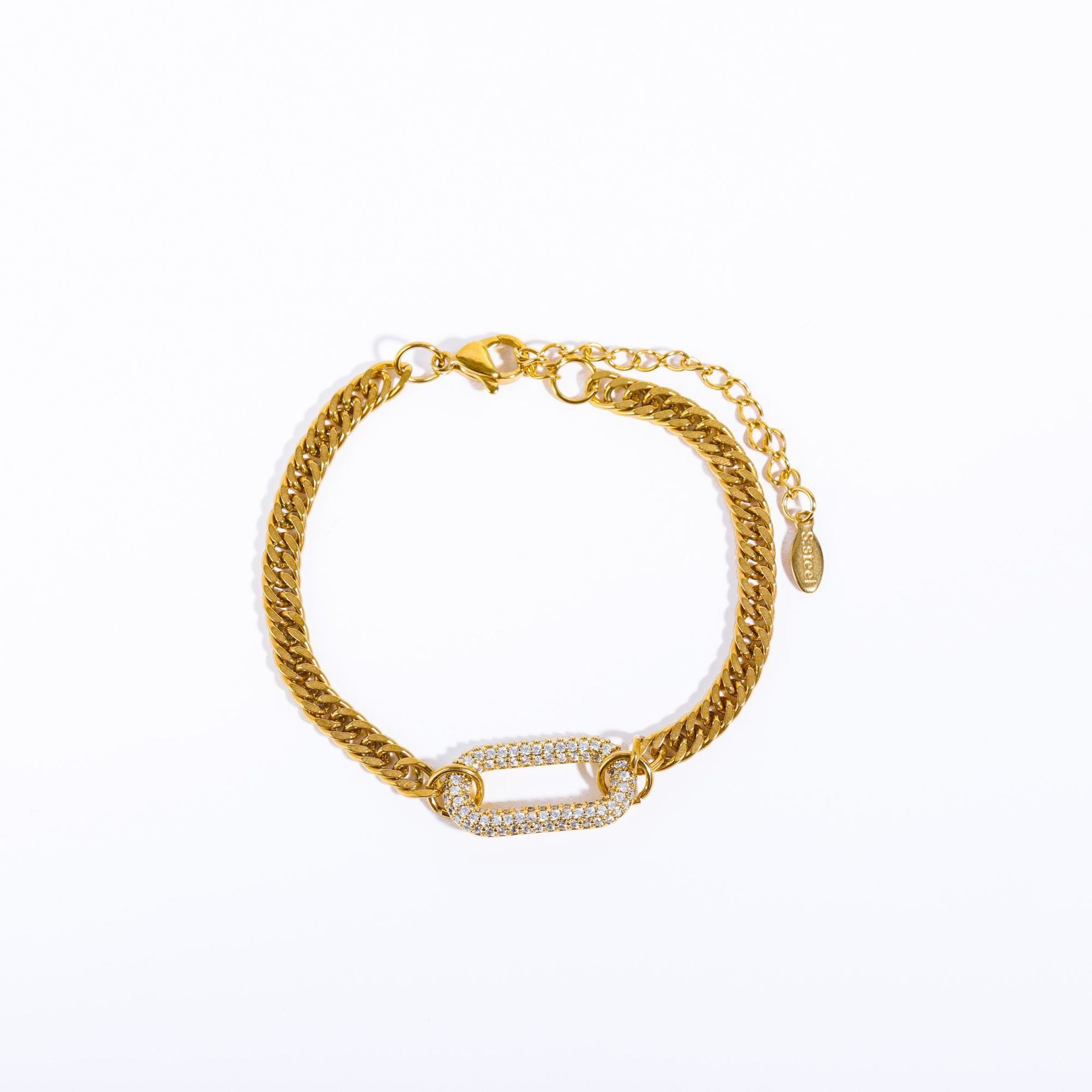 Copper 18K Gold Plated Streetwear Plating Inlay Oval Zircon Bracelets Earrings Necklace