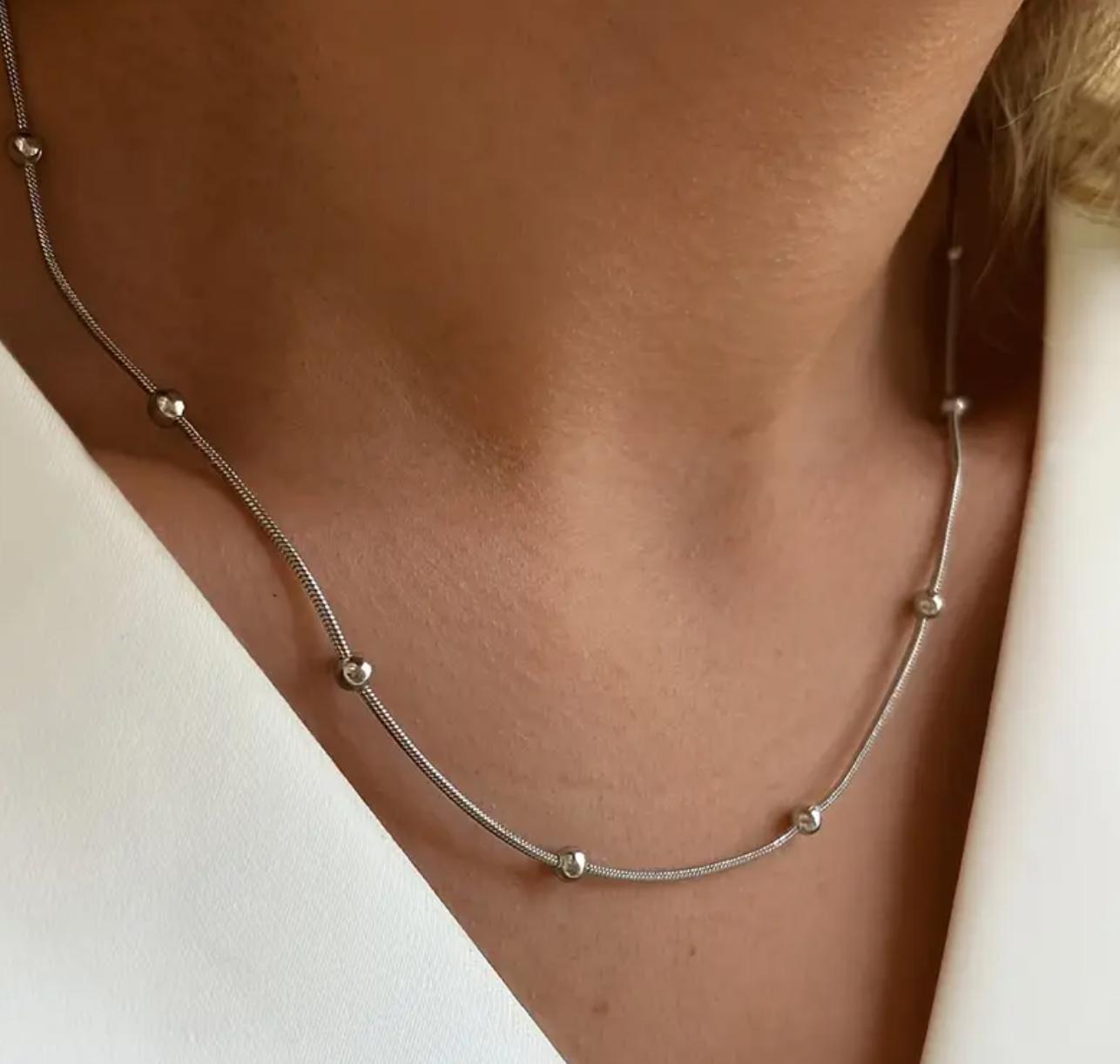 Beaded chains - Stainless steel Gold an silver plain chains