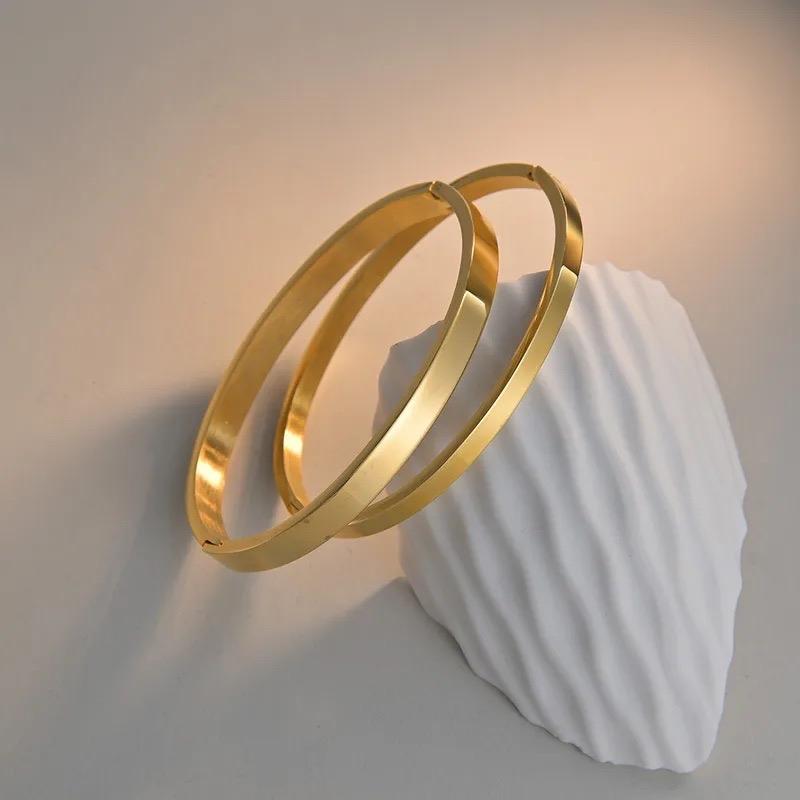 Plain bangles made from stainless steel for small to medium wrist