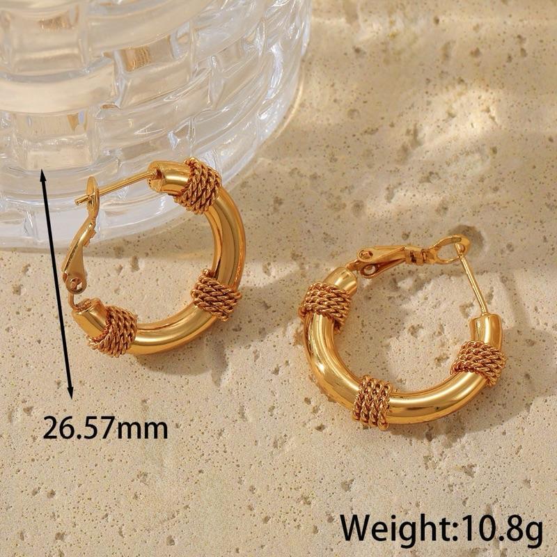Hoops - Stainless steel 18K gold plated hoops and stud earnings