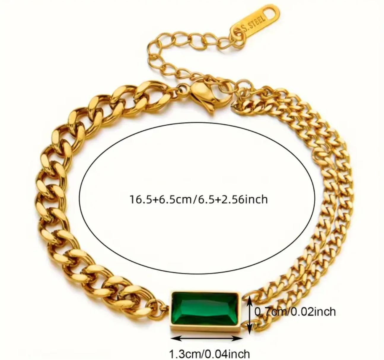 Haya set - Zirconia Snake Bone Necklace Earrings Set Stainless Steel Clavicle Chain Pendant Earrings Jewelry,