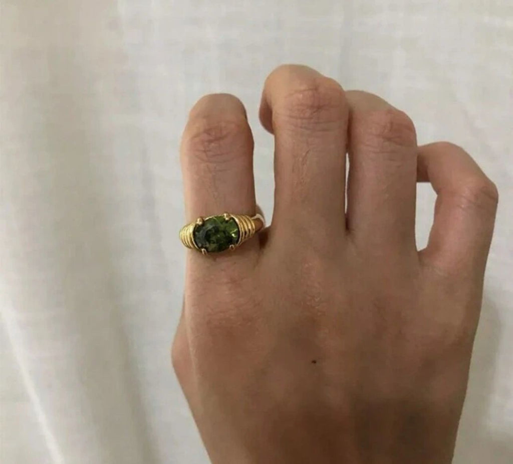 Cubic Zirconia Diamonds Metal Stainless Steel Waterproof Snake Fashion Gold Color Ring for Women Charm Stylish Jewelry