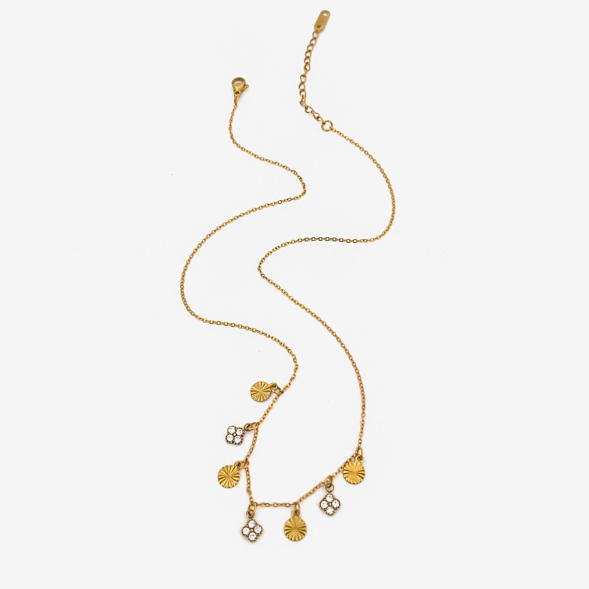 Bring me Luck Necklace / 18K Gold Plated  For Women Gold Color Stainless Steel Pendant Necklace